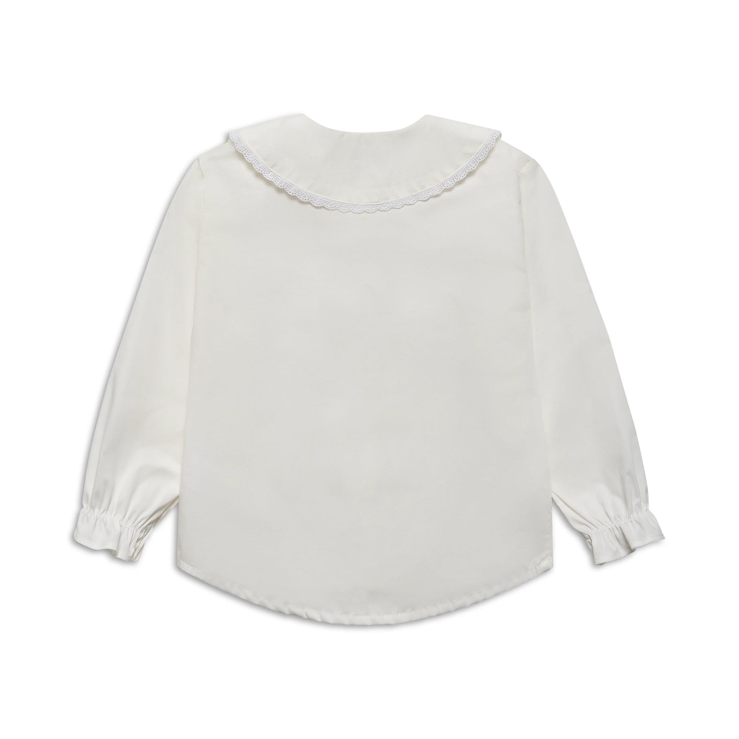 Girls' cotton blouse with delicate trim
