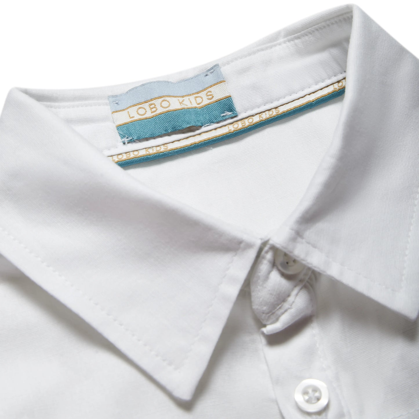 Jungenhemd aus Baumwolle mit Jacquard-Leiste