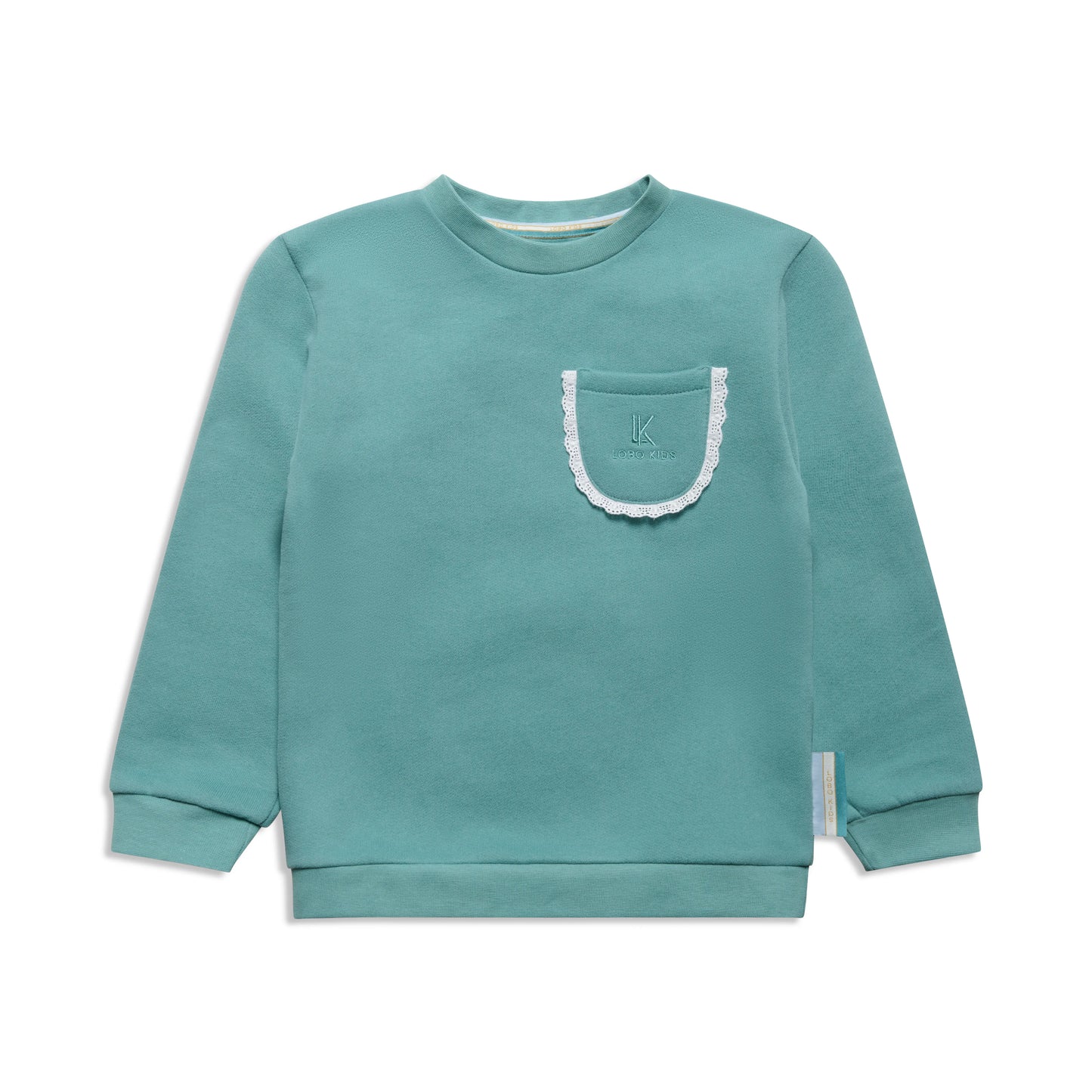 Girls' sweatshirt with embellished chest pocket