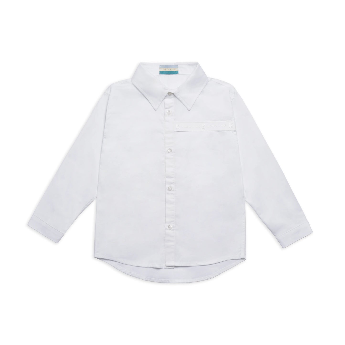 Boys' cotton shirt with jacquard placket