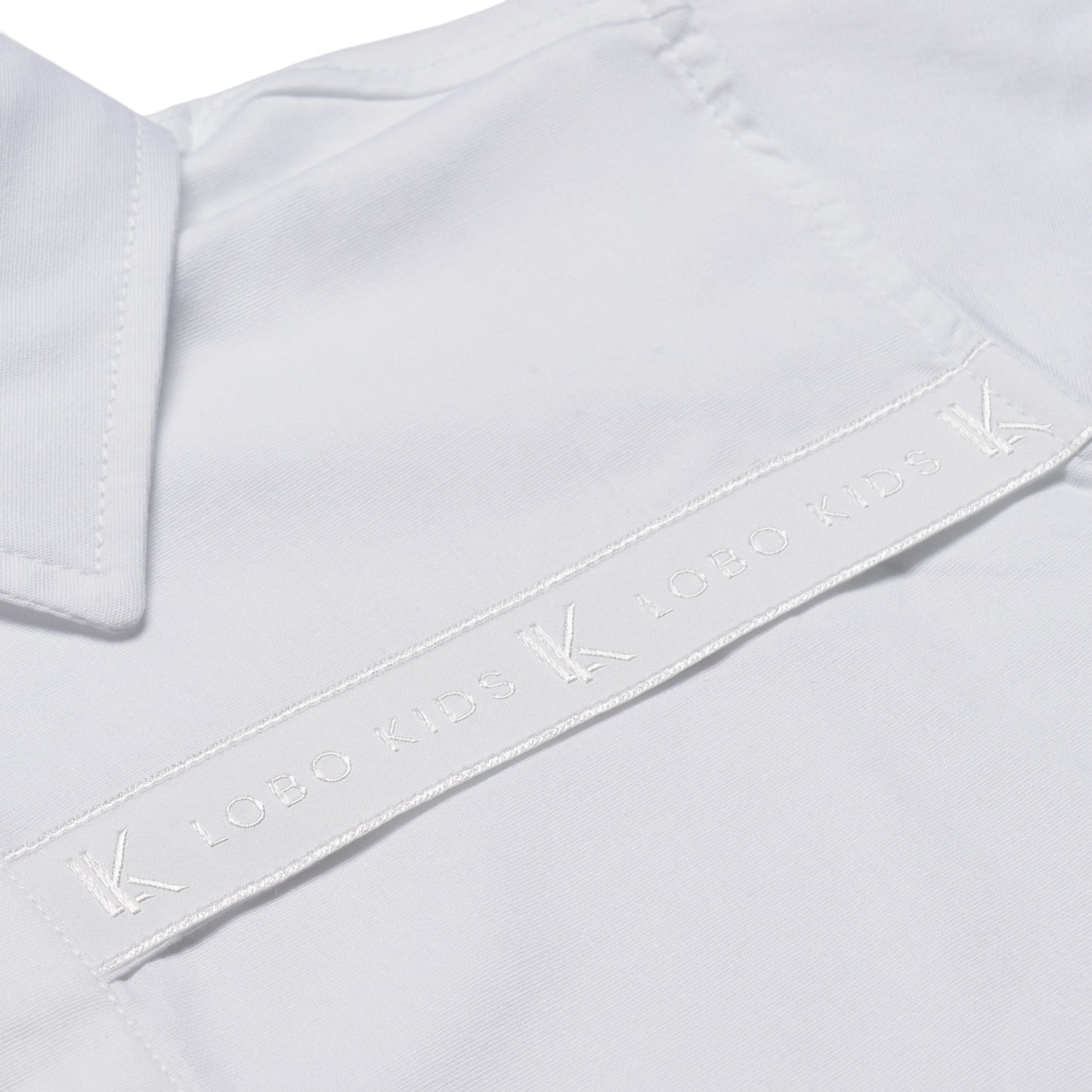 Boys' cotton shirt with jacquard placket