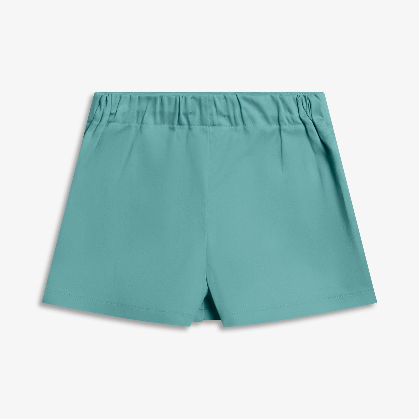 Cotton skort with box pleats and signature patch