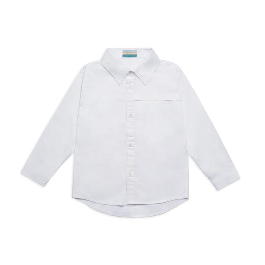 Boys' cotton shirt with jacquard placket
