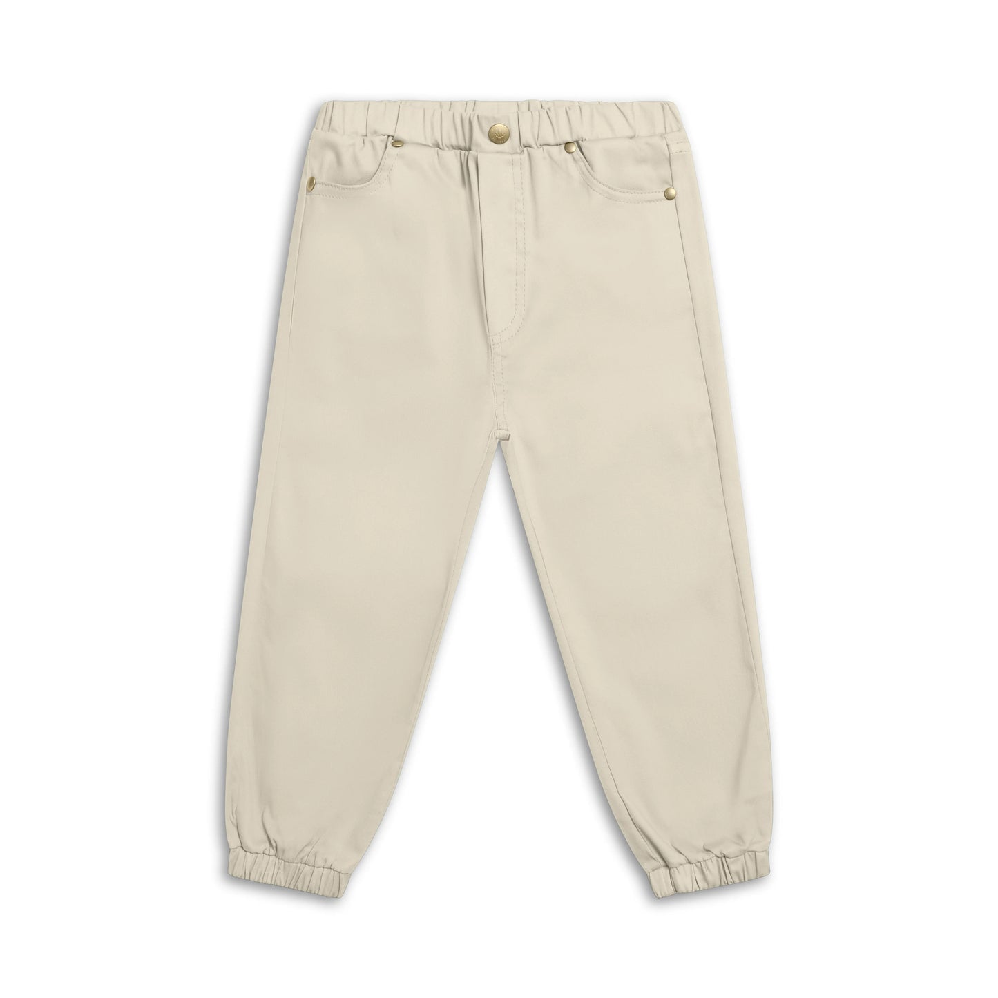 Children's cotton trousers with elastic waistband