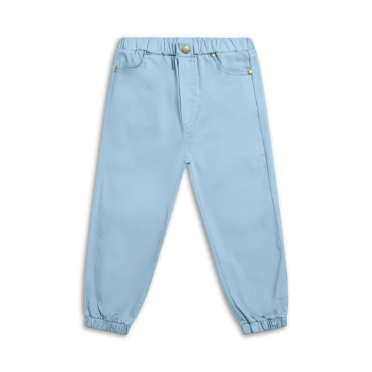 Children's cotton trousers with elastic waistband