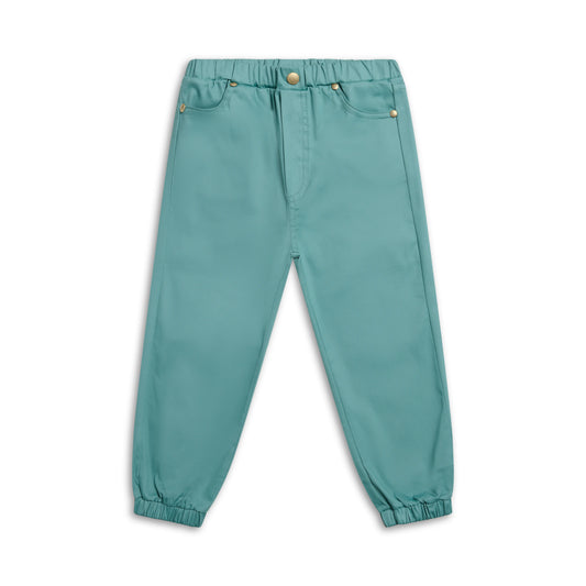 Children's cotton trousers with elastic waistband
