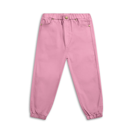 Children's cotton trousers with elastic waistband