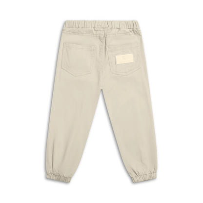 Children's cotton trousers with elastic waistband