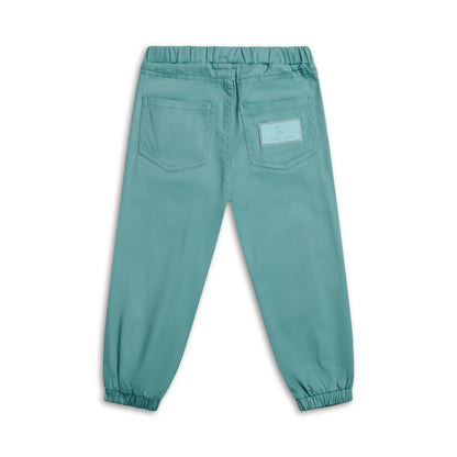 Children's cotton trousers with elastic waistband